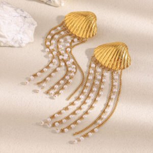 European and American bohemian, niche luxury pendant, stainless steel 18K gold-plated, handmade DIY pendant necklace, women's design