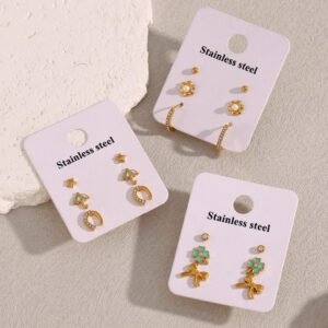 European and American cross-border, cool, retro French-style ring hand jewelry, stainless steel 18K gold-plated English letter disc ring