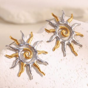 European and American Fashion, Elegant, Niche, Design Personalized Earrings, 18K Gold-Plated Stainless Steel Heart-Shaped Imitation Pearl Earrings