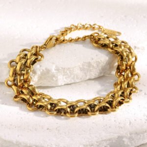 European and American fashion, versatile, ocean-style, Bohemian bracelet, stainless steel 18K gold-plated shell and starfish necklace, light luxury