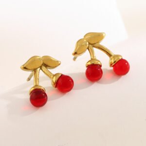 European and American fashion, niche, high-end pendant, stainless steel 18K gold-plated Gold Bee Coin Pendant Beaded Necklace