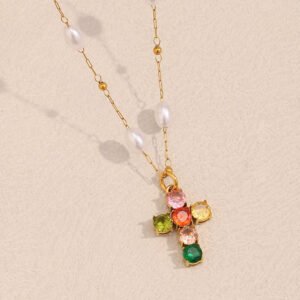 European and American cross-border exaggerated fashion rings, 18K gold-plated stainless steel, flower zircon rings