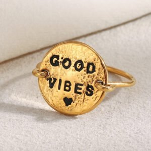 European and American fashionable and elegant niche design earrings stainless steel 18K gold-plated hammered sun earrings for women Luxury