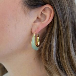 Amazon personalized resin heart earrings earrings fashionable and simple high-end heart-shaped earrings cross-border Earring